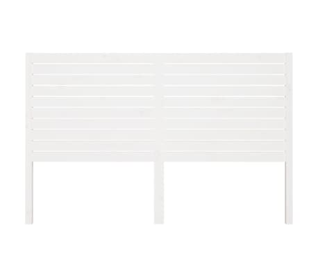 vidaXL Κεφαλάρι Κρεβατιού Λευκό 141 x 4 x 100 εκ. Μασίφ Ξύλο Πεύκου