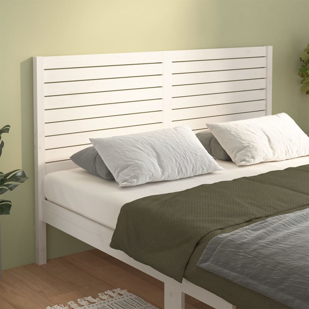 vidaXL Wezgowie ka, biae, 146x4x100 cm, lite drewno sosnowe