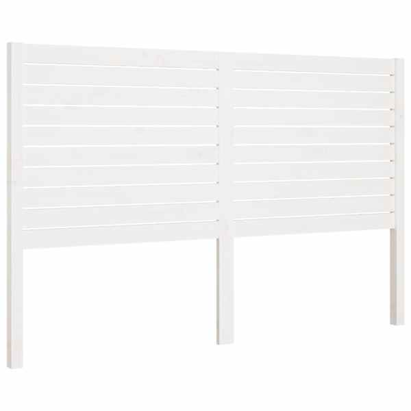 vidaXL voodipeats, valge, 166 x 4 x 100 cm, m&auml;nnipuit