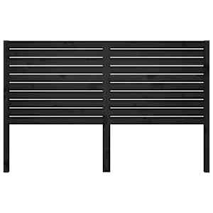 vidaXL Posteljno vzglavje črno 186x4x100 cm trdna borovina