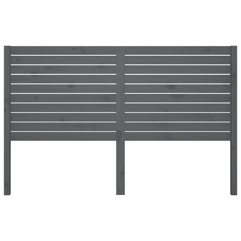 

vidaXL Hoofdbord 206x4x100 cm massief grenenhout grijs
