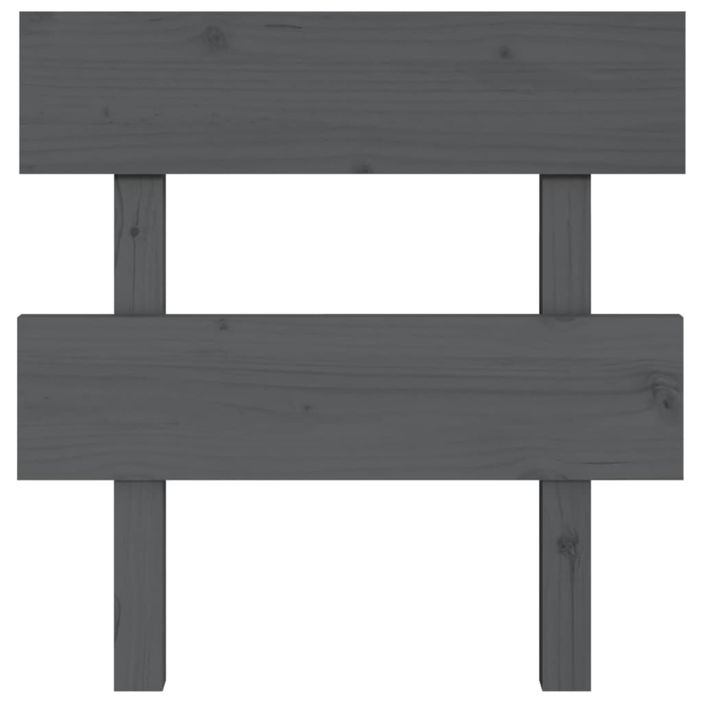 

vidaXL Hoofdbord 103,5x3x81 cm massief grenenhout grijs