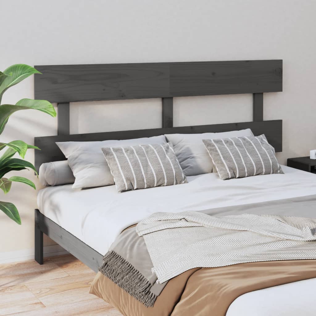 vidaXL Wezg�owie ��ka, szare, 154x3x81 cm, lite drewno sosnowe