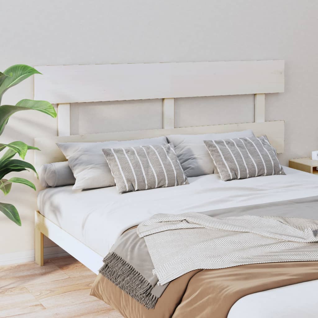 vidaXL Wezg�owie ��ka, bia�e, 164x3x81 cm, lite drewno sosnowe