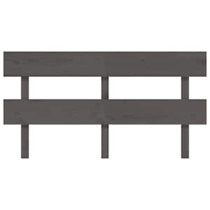 vidaXL Bed Headboard Grey 164x3x81 cm Solid Wood Pine