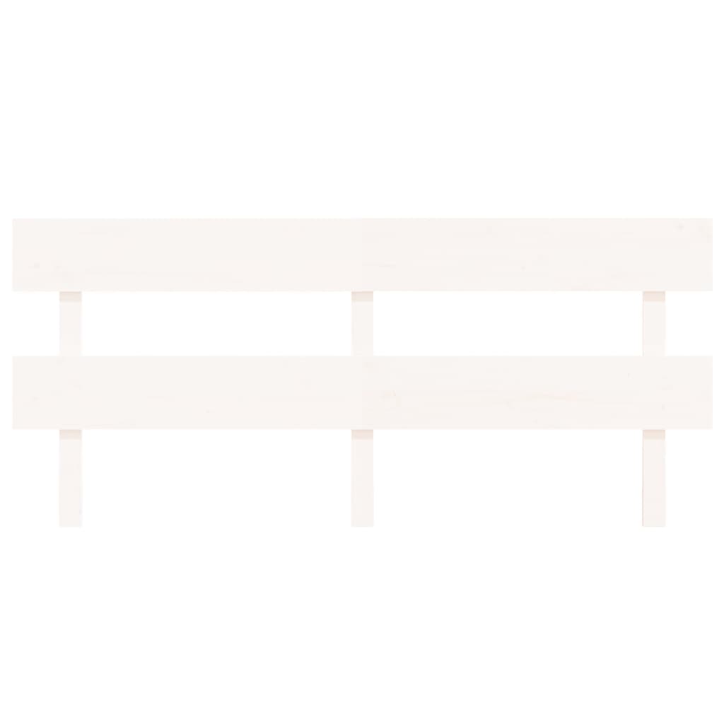 vidaXL Hoofdbord 204x3x81 cm massief grenenhout wit afbeelding