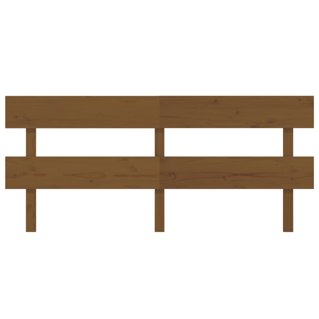 vidaXL Hoofdbord 204x3x81 cm massief grenenhout honingbruin afbeelding