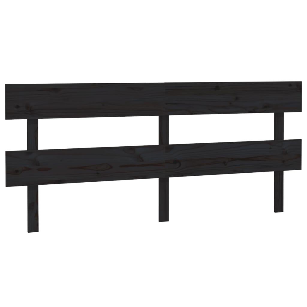 E-shop vidaXL Čelo postele čierne 204x3x81 cm masívna borovica