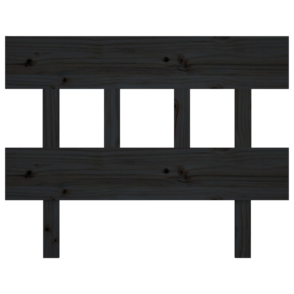 Lovos galvūgalis, juodas, 78,5x3x81cm, pušies medienos masyvas | Stepinfit