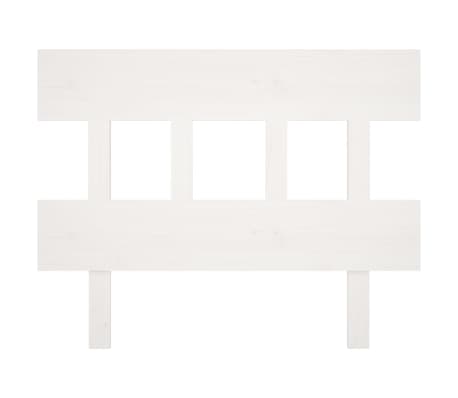 vidaXL T&ecirc;te de lit Blanc 103,5x3x81 cm Bois massif de pin