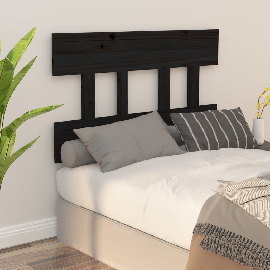 vidaXL Wezg�owie ��ka, czarne, 103,5x3x81 cm, lite drewno sosnowe