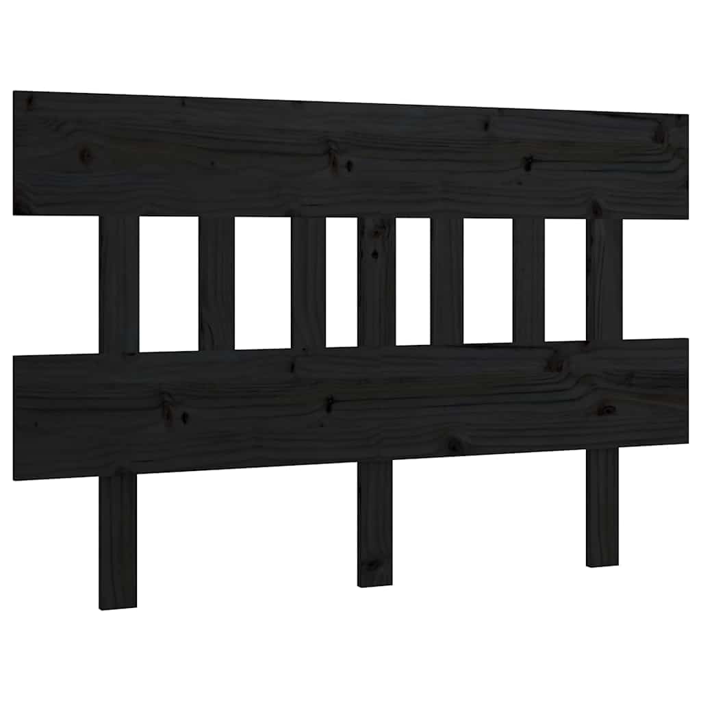 vidaXL Hoofdbord 163,5x3x81 cm massief grenenhout zwart, foto 3