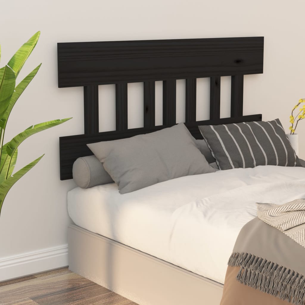 vidaXL Wezg�owie ��ka, czarne, 163,5x3x81 cm, lite drewno sosnowe