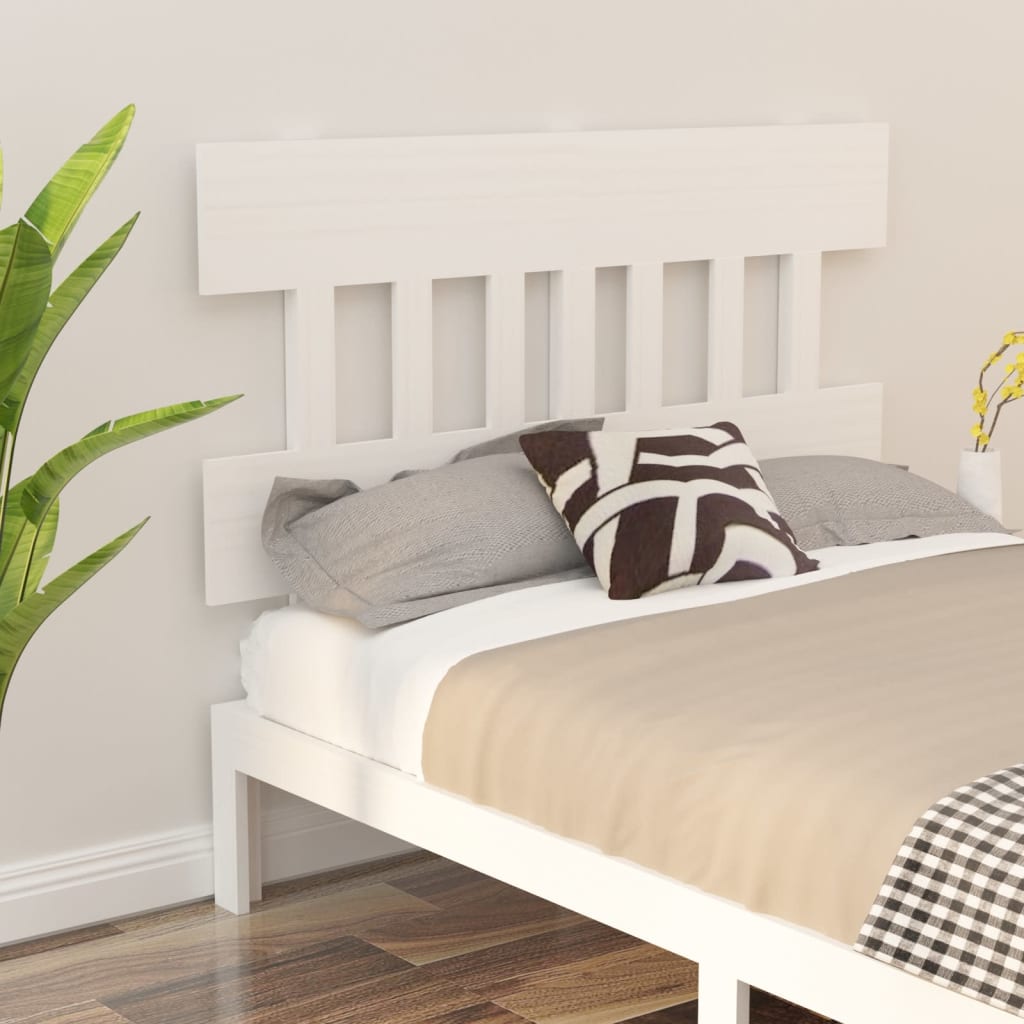 vidaXL Tăblie de pat, alb, 183,5x3x81 cm, lemn masiv de pin