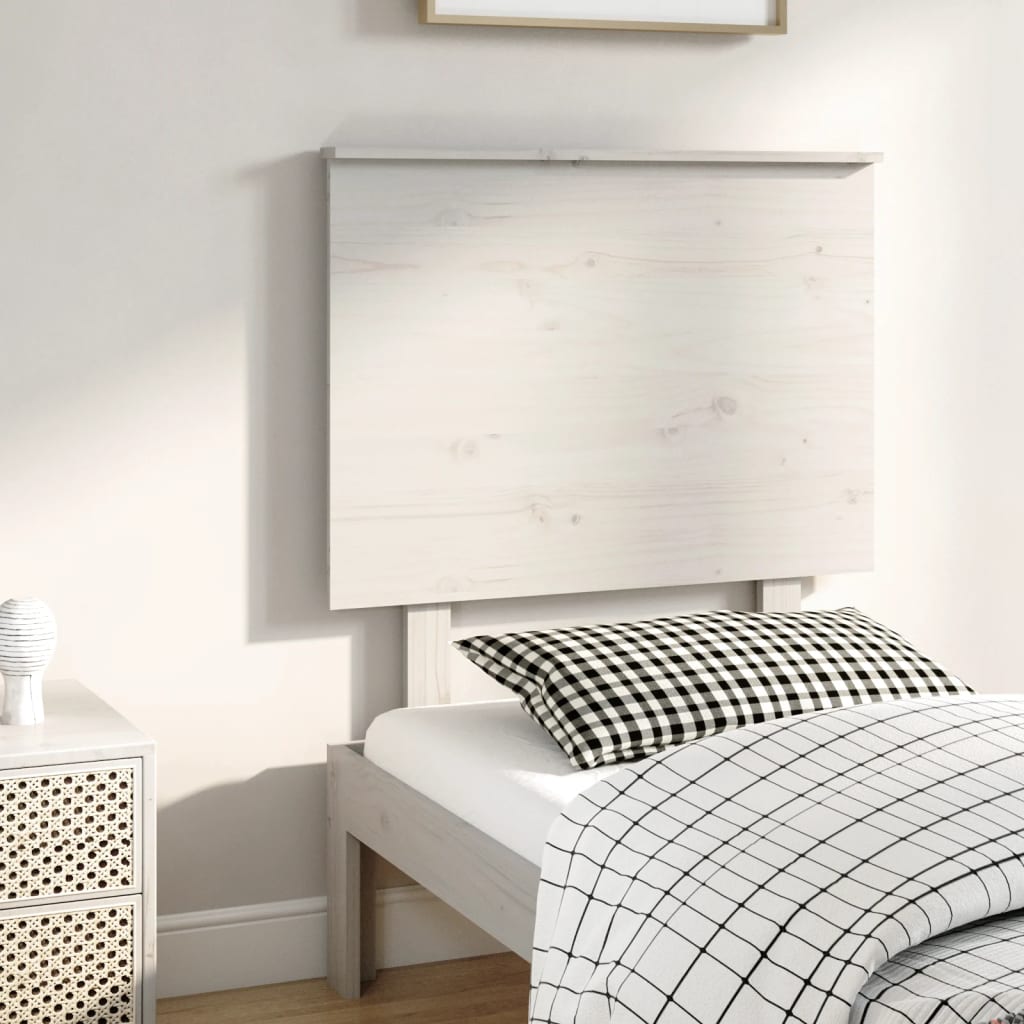Cabecero de cama madera maciza de pino blanco 79x6x82,5 cm