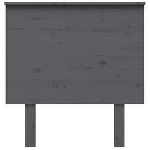 vidaXL Testiera per Letto Grigia 79x6x82,5cm in Legno Massello di Pino