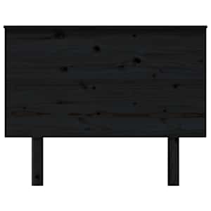 vidaXL Tăblie de pat, negru, 104x6x82,5 cm, lemn masiv de pin