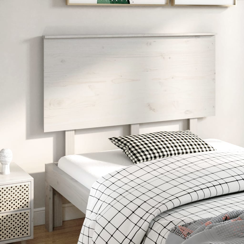vidaXL Wezgowie ka, biae, 124x6x82,5 cm, lite drewno sosnowe