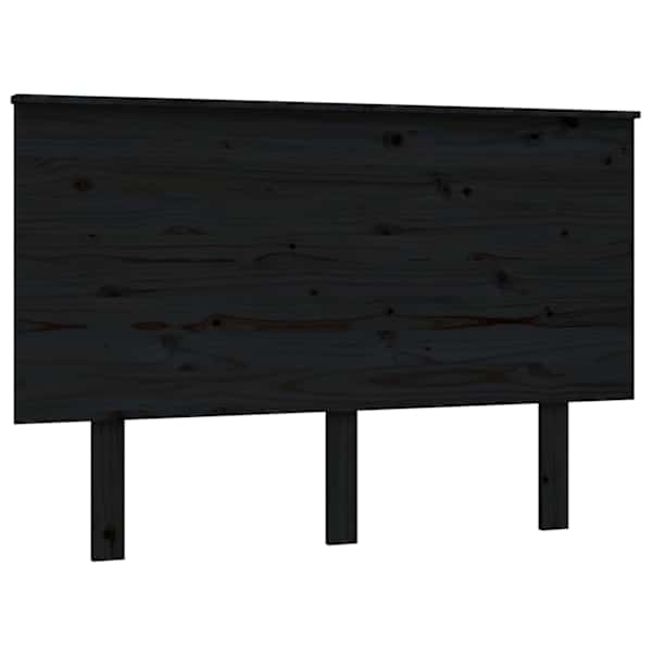 vidaXL voodipeats,Must, 124x6x82,5 cm, m&auml;nnipuit