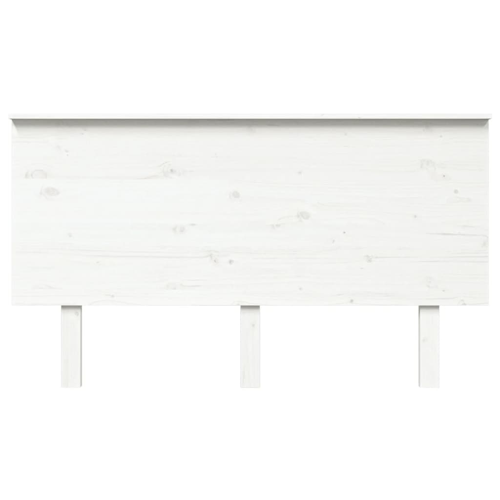 vidaXL Hoofdbord 144x6x82,5 cm massief grenenhout wit afbeelding