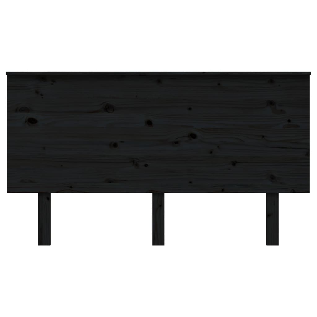 Lovos galvūgalis, juodas, 144x6x82,5cm, pušies medienos masyvas | Stepinfit
