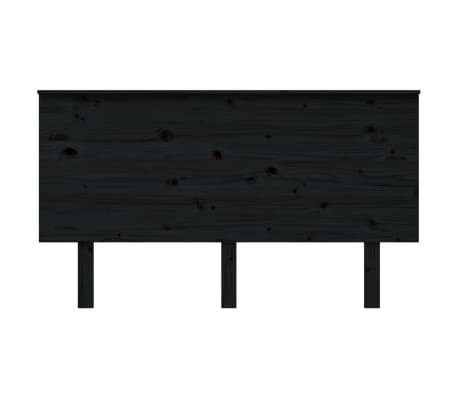 vidaXL Bed Headboard Black 144x6x82.5 cm Solid Wood Pine