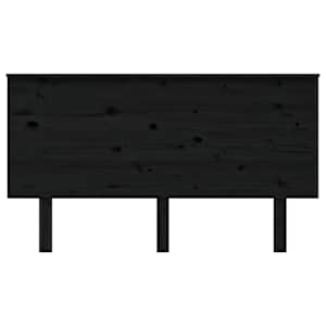 vidaXL Bed Headboard Black 144x6x82.5 cm Solid Wood Pine