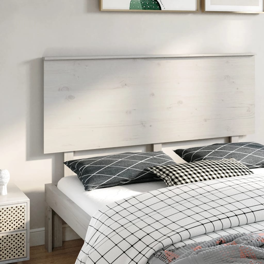 vidaXL Tăblie de pat, alb, 154x6x82,5 cm, lemn masiv de pin