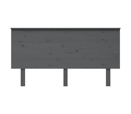 vidaXL Hoofdbord 154x6x82,5 cm massief grenenhout grijs