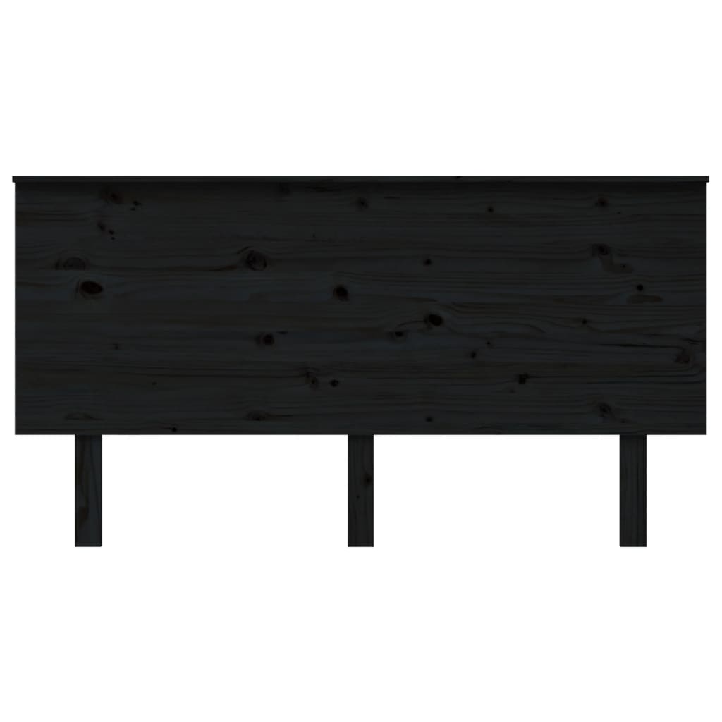 vidaXL Hoofdbord 154x6x82,5 cm massief grenenhout zwart