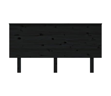 vidaXL Hoofdbord 154x6x82,5 cm massief grenenhout zwart
