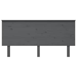 vidaXL Cabeceira de cama 164x6x82,5 cm pinho maci&ccedil;o cinzento