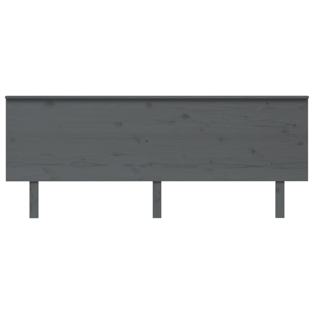 

vidaXL Hoofdbord 204x6x82,5 cm massief grenenhout grijs