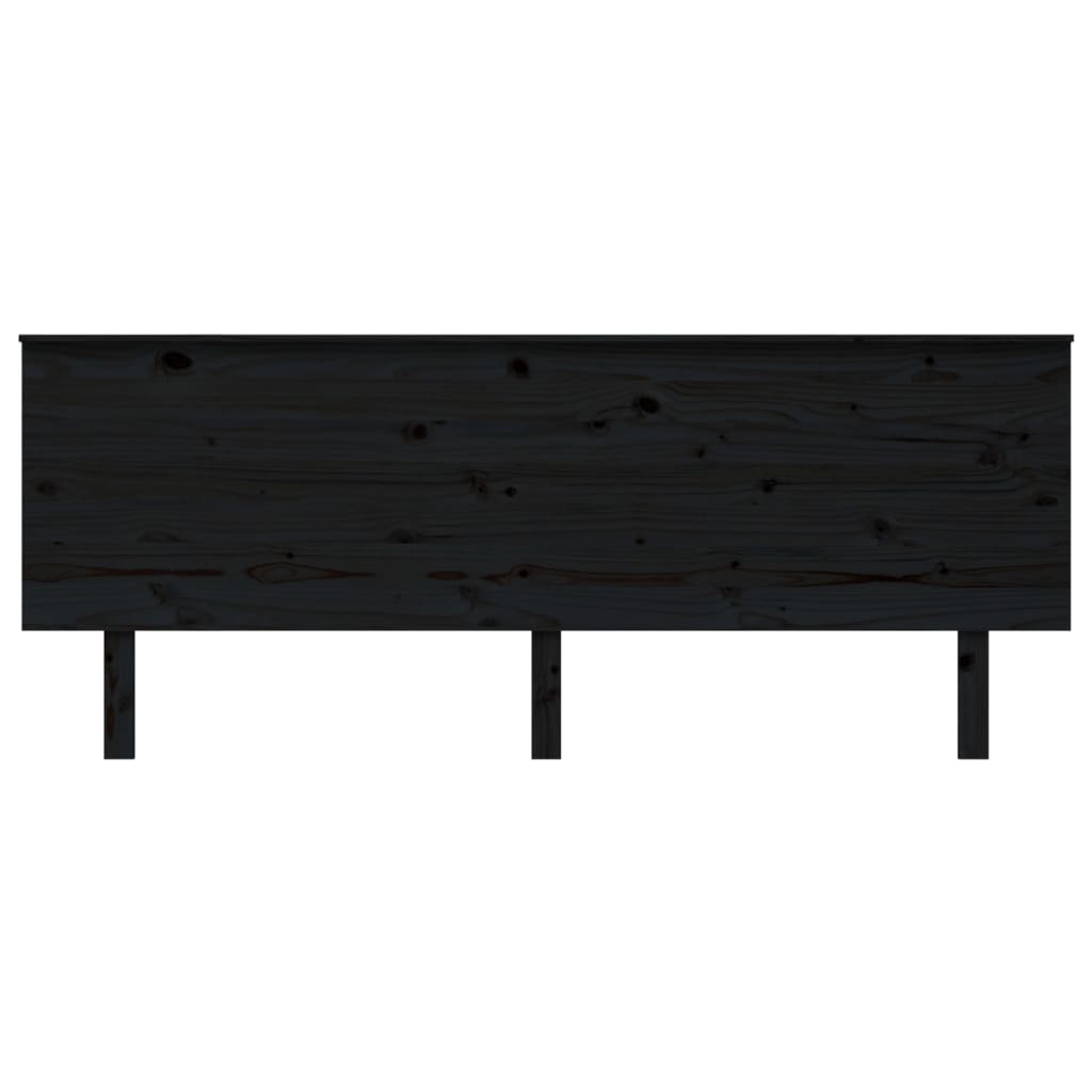 

vidaXL Hoofdbord 204x6x82,5 cm massief grenenhout zwart