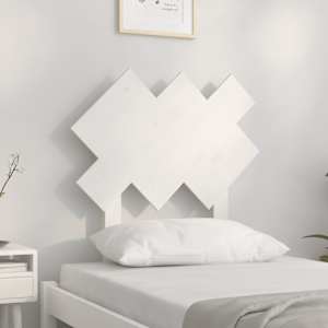 vidaXL Sengegavl hvit 72,5x3x81 cm heltre furu