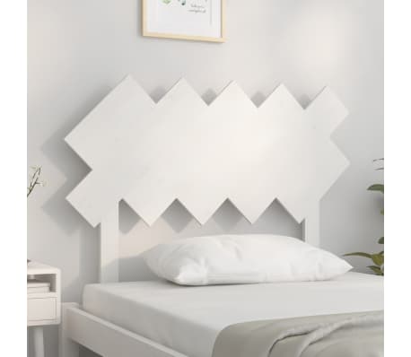 vidaXL Sengegavl hvit 104x3x80,5 cm heltre furu