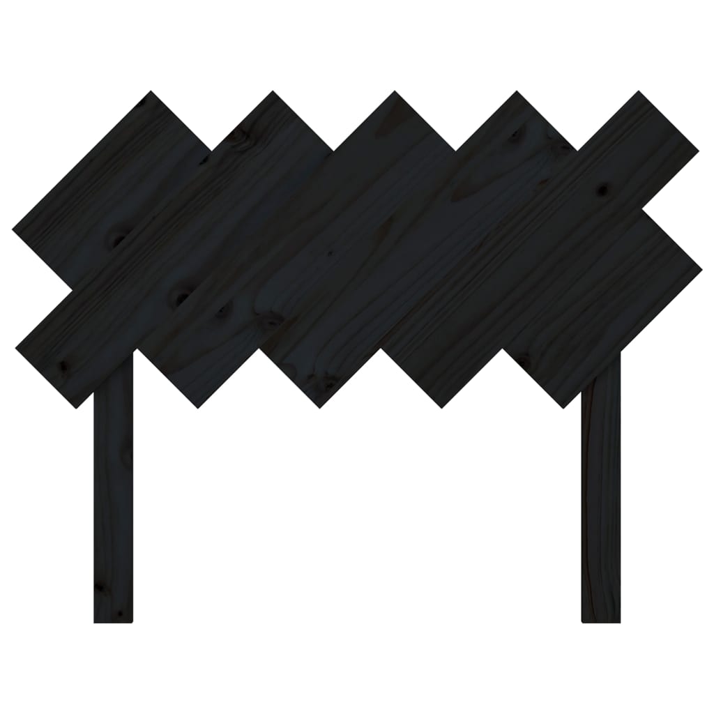Lovos galvūgalis, juodas, 104x3x80,5cm, pušies medienos masyvas | Stepinfit