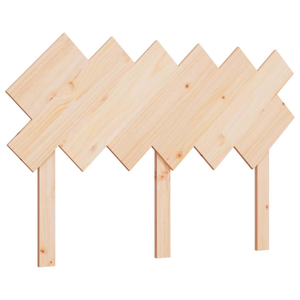 vidaXL Hoofdbord 132x3x81 cm massief grenenhout bruin, foto 3