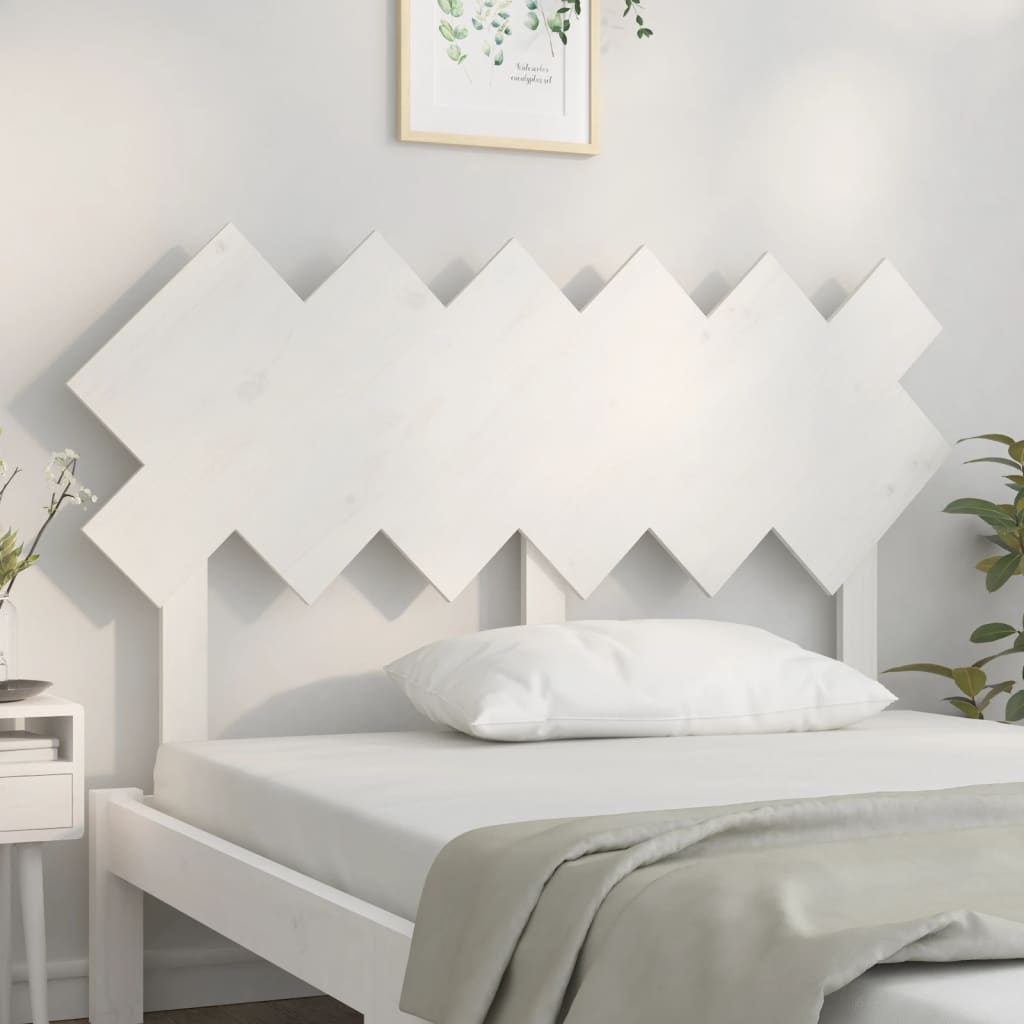 Thumbnail - vidaXL Bett-Kopfteil Weiß 132x3x81 cm Massivholz Kiefer