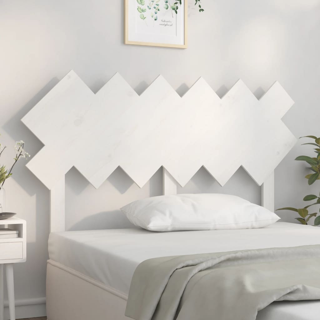 vidaXL Wezg�owie ��ka, bia�e, 132x3x81 cm, lite drewno sosnowe