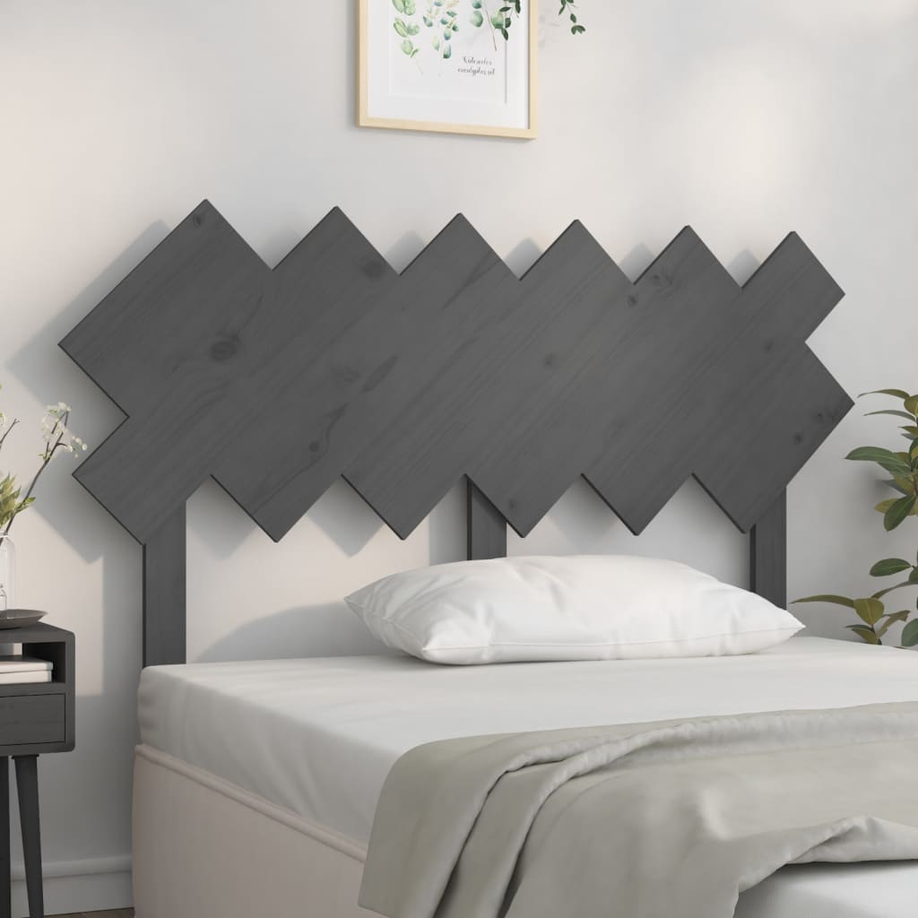 vidaXL Wezg�owie ��ka, szare, 132x3x81 cm, lite drewno sosnowe