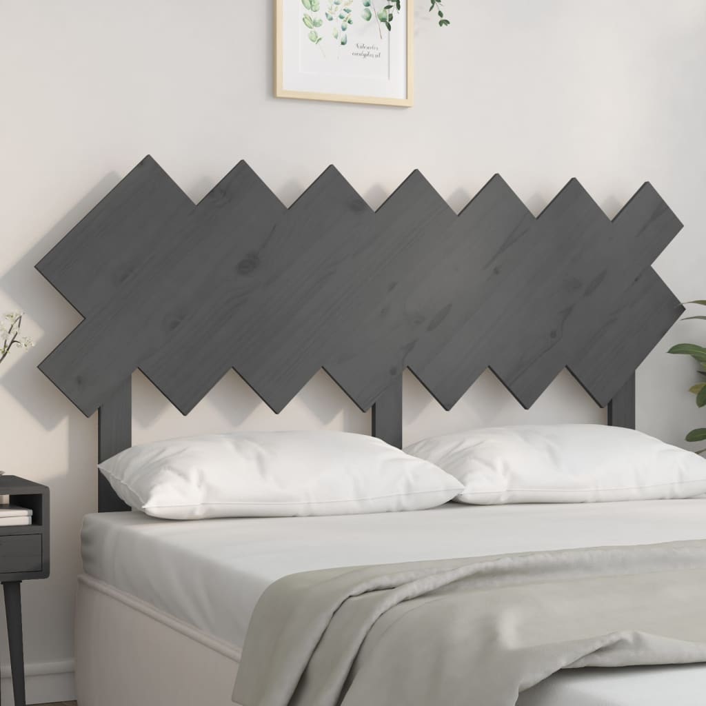 vidaXL Wezgowie ka, szare, 141x3x80,5 cm, lite drewno sosnowe