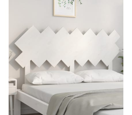 vidaXL Bett-Kopfteil Wei&szlig; 151,5x3x81 cm Massivholz Kiefer