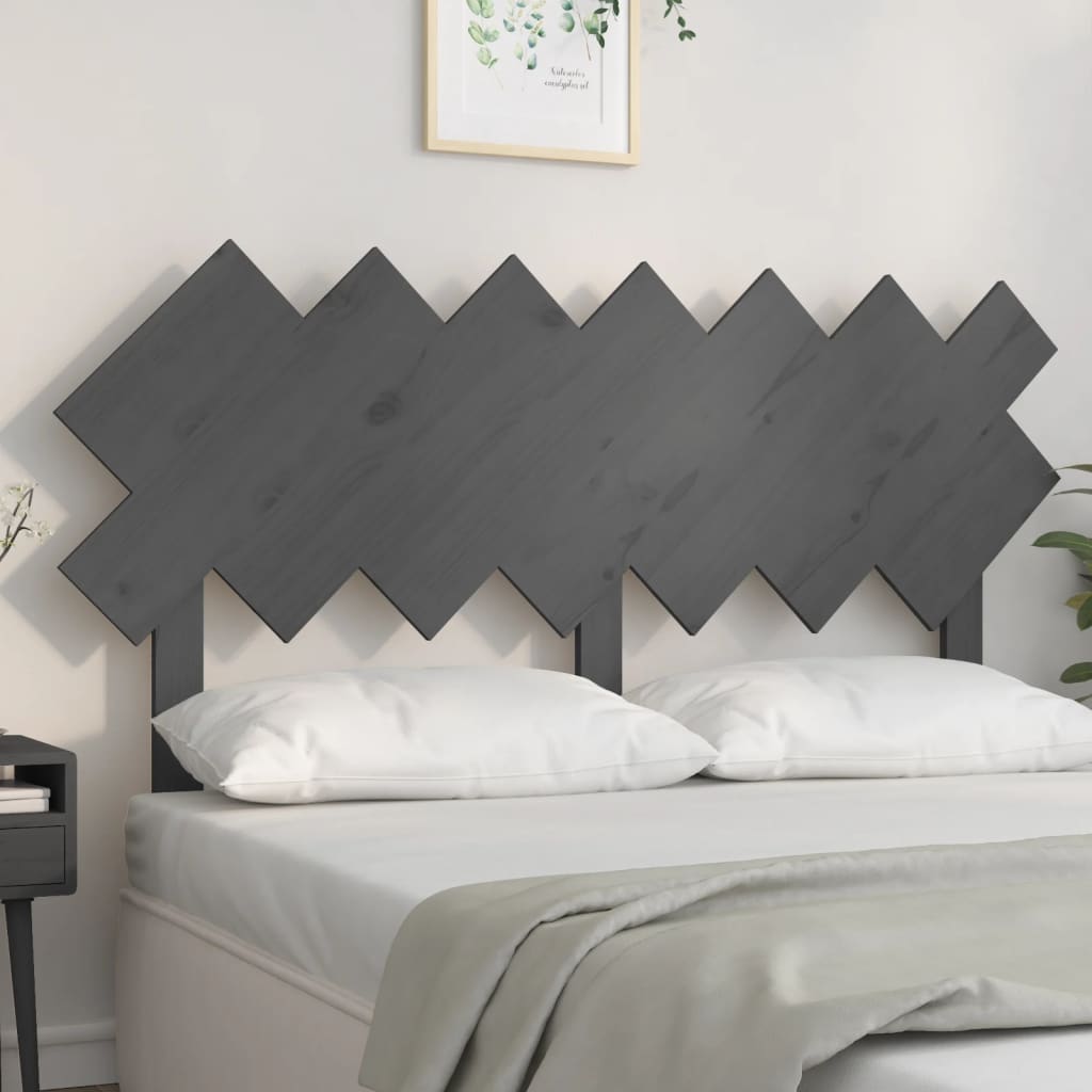 vidaXL Wezgowie ka, szare, 151,5x3x81 cm, lite drewno sosnowe