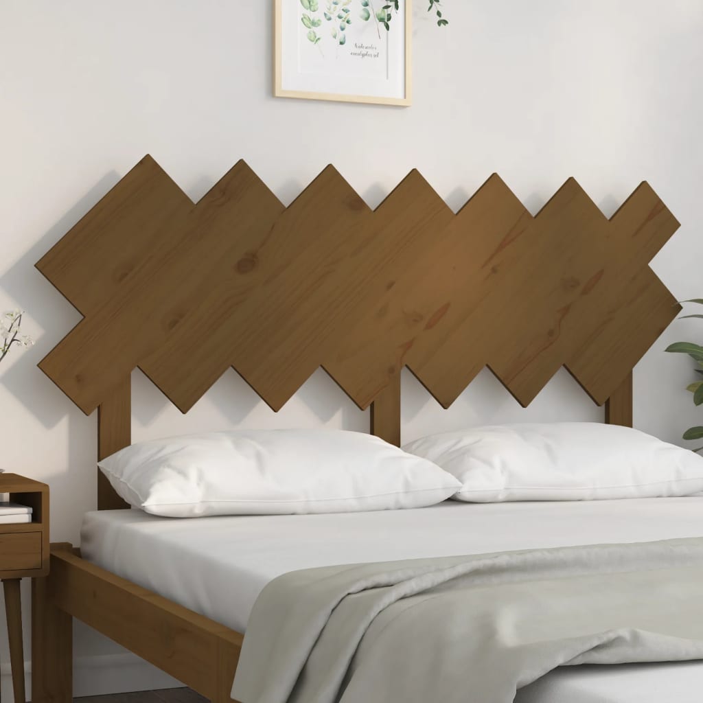 

vidaXL Hoofdbord 151,5x3x81 cm massief grenenhout honingbruin