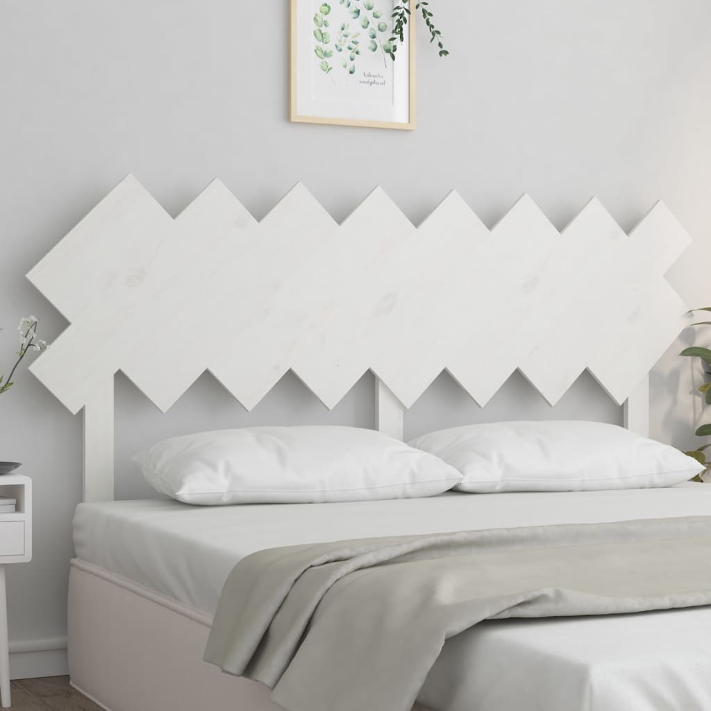 vidaXL sengegærde 159,5x3x80,5 cm massivt fyrretræ hvid