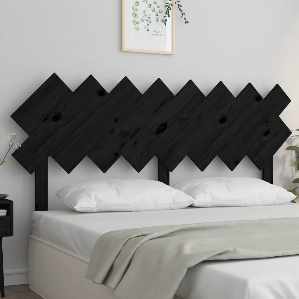 vidaXL Wezg�owie ��ka, czarne, 159,5x3x80,5 cm, lite drewno sosnowe