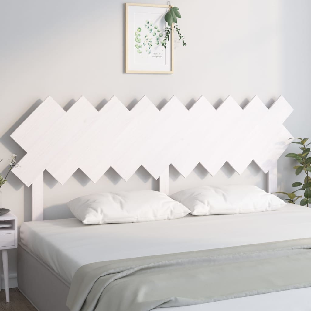 vidaXL Wezgowie ka, biae, 178x3x80,5 cm, lite drewno sosnowe