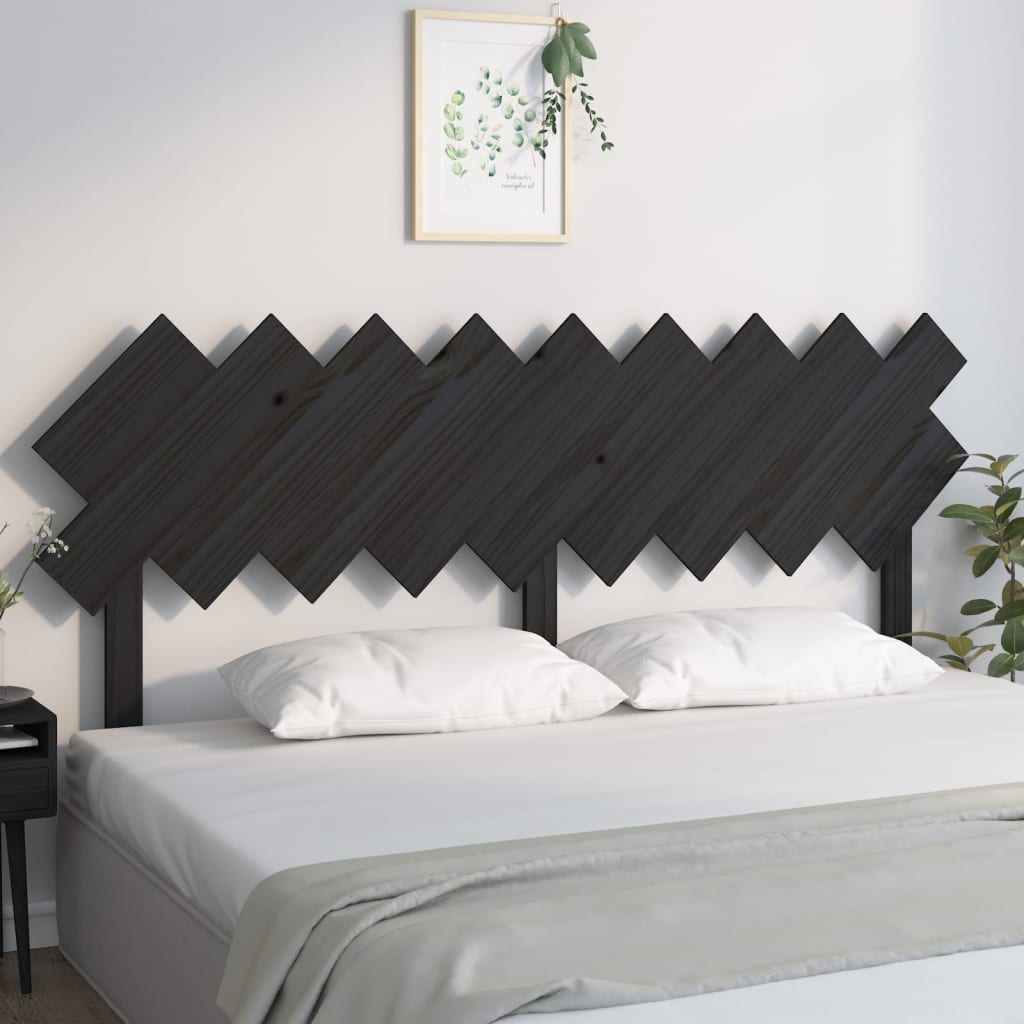 vidaXL Wezg�owie ��ka, czarne, 178x3x80,5 cm, lite drewno sosnowe