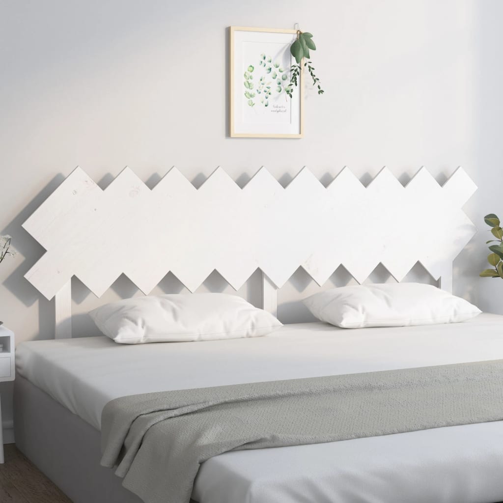 vidaXL TÄƒblie de pat, alb, 196x3x80,5 cm, lemn masiv de pin